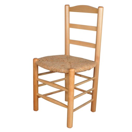 silla de madera y fibra de enea LUXOR
