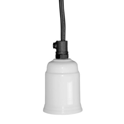 Lámpara de techo estilo retro con cubre casquillo en blanco