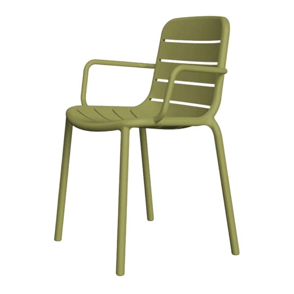 SILLA DE EXTERIOR GINA BRAZOS verde