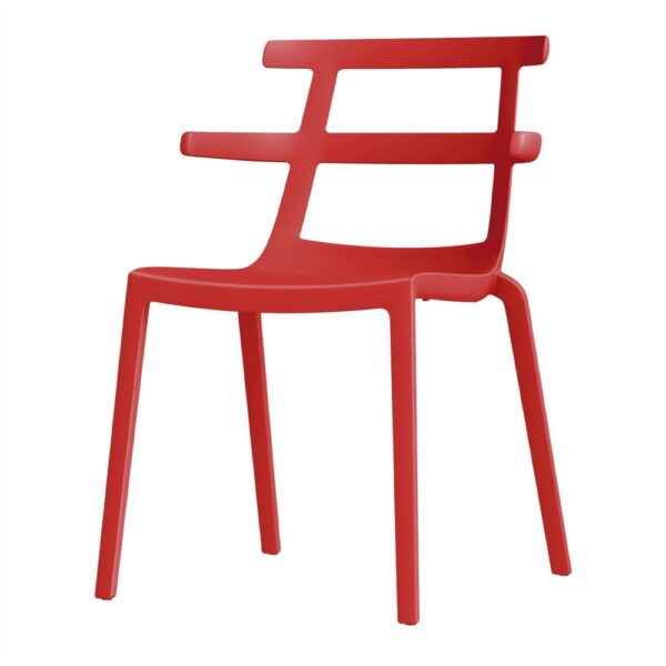 SILLA DE EXTERIOR TOLYOK rojo