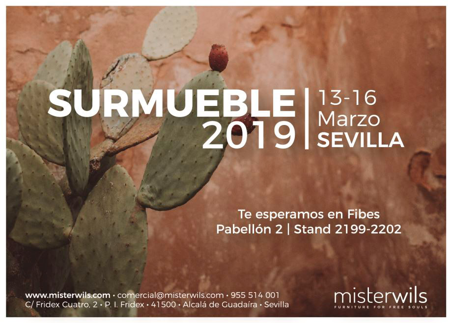 MisterWils estará presente este marzo en SURMUEBLE 2019. No podíamos faltar. El equipo de MisterWils contará en esta, la segunda edición de Surmueble...
