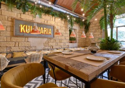 La Cantina Kulinaria un proyecto de interiorismo del equipo de MisterWils. En el mes de julio abrió sus puertas en Osuna La Cantina Kulinaria