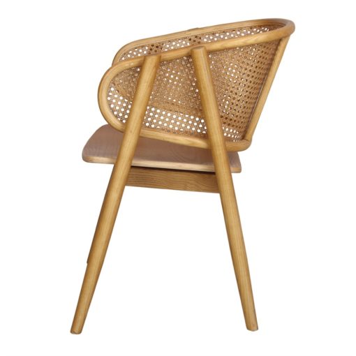 silla de madera YUMAK vista de perfil