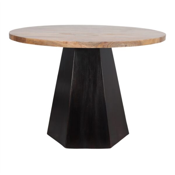 MESA DE COMEDOR DE MADERA SASKIA estilo Japandi. Encuéntralo en MisterWils. Más de 4000m² de exposición y almacén. negra 1