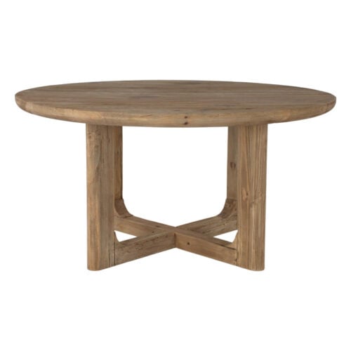 MESA DE COMEDOR NOAH de madera reciclada frontal