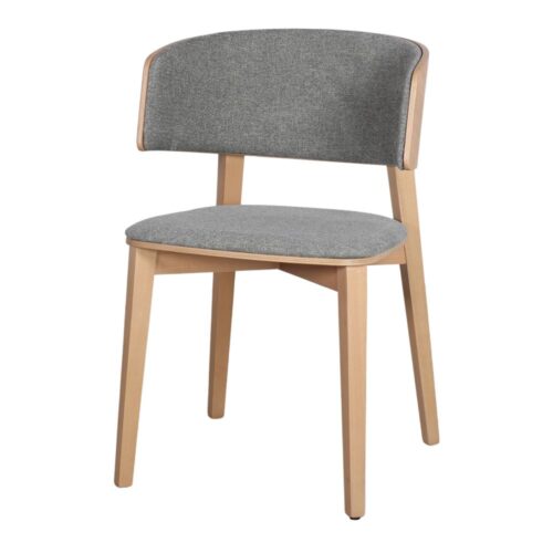 SILLA DE MADERA RITAL estilo Contemporáneo. gris 1