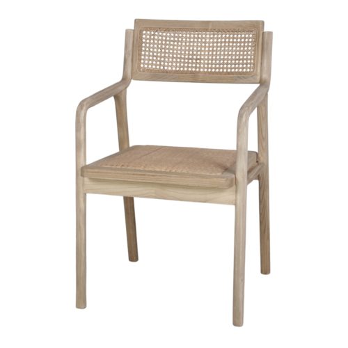 silla de madera y rattán ISOS 1