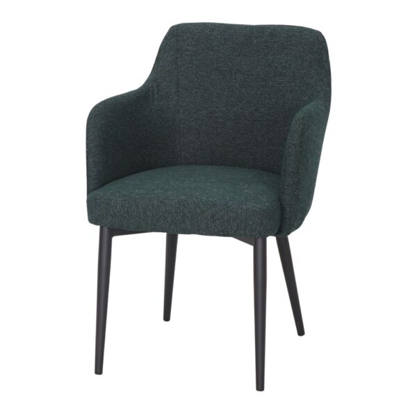 SILLA TAPIZADA SALMA estilo contemporáneo. verde 1