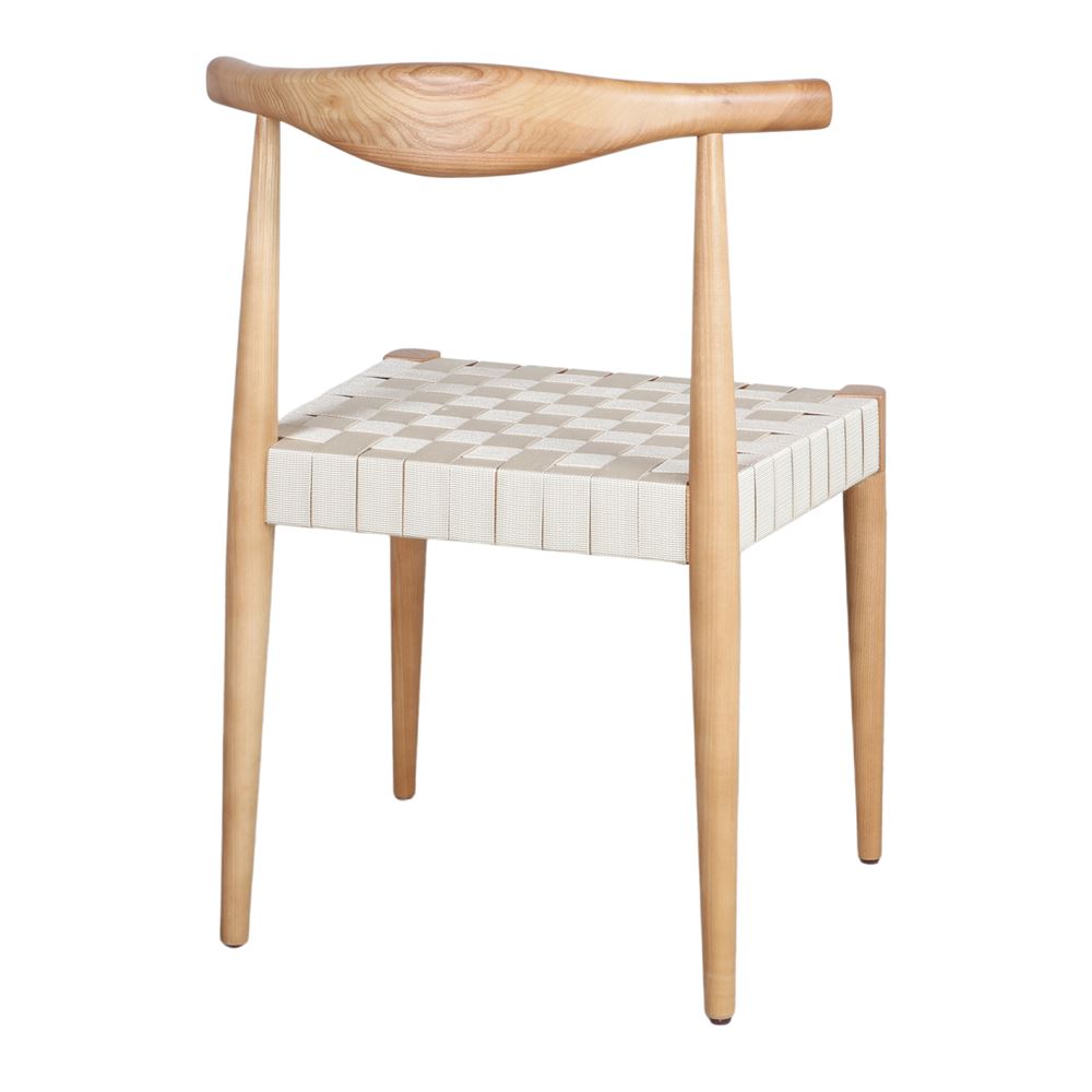 SILLA DE MADERA GHOST estilo Mid Century. marfil 4