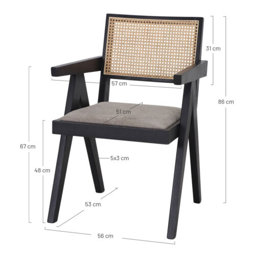 SILLA BALFORD cotas