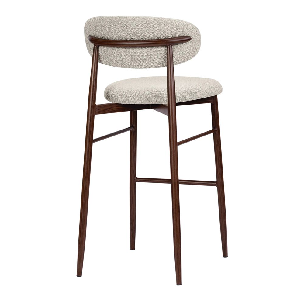 TABURETE ALTO TAPIZADO PRESLEY estilo Contemporáneo. marfil 4