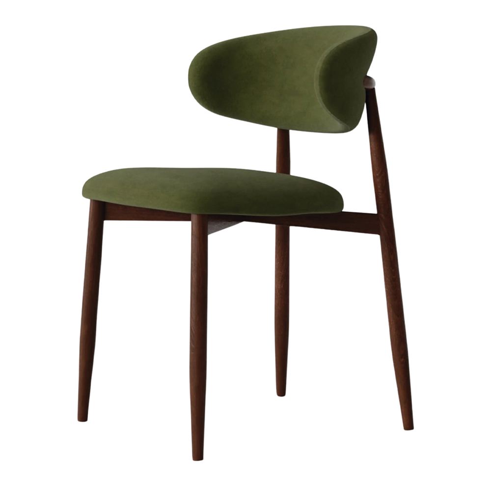 SILLA TAPIZADA LETICE estilo Contemporáneo. verde 1