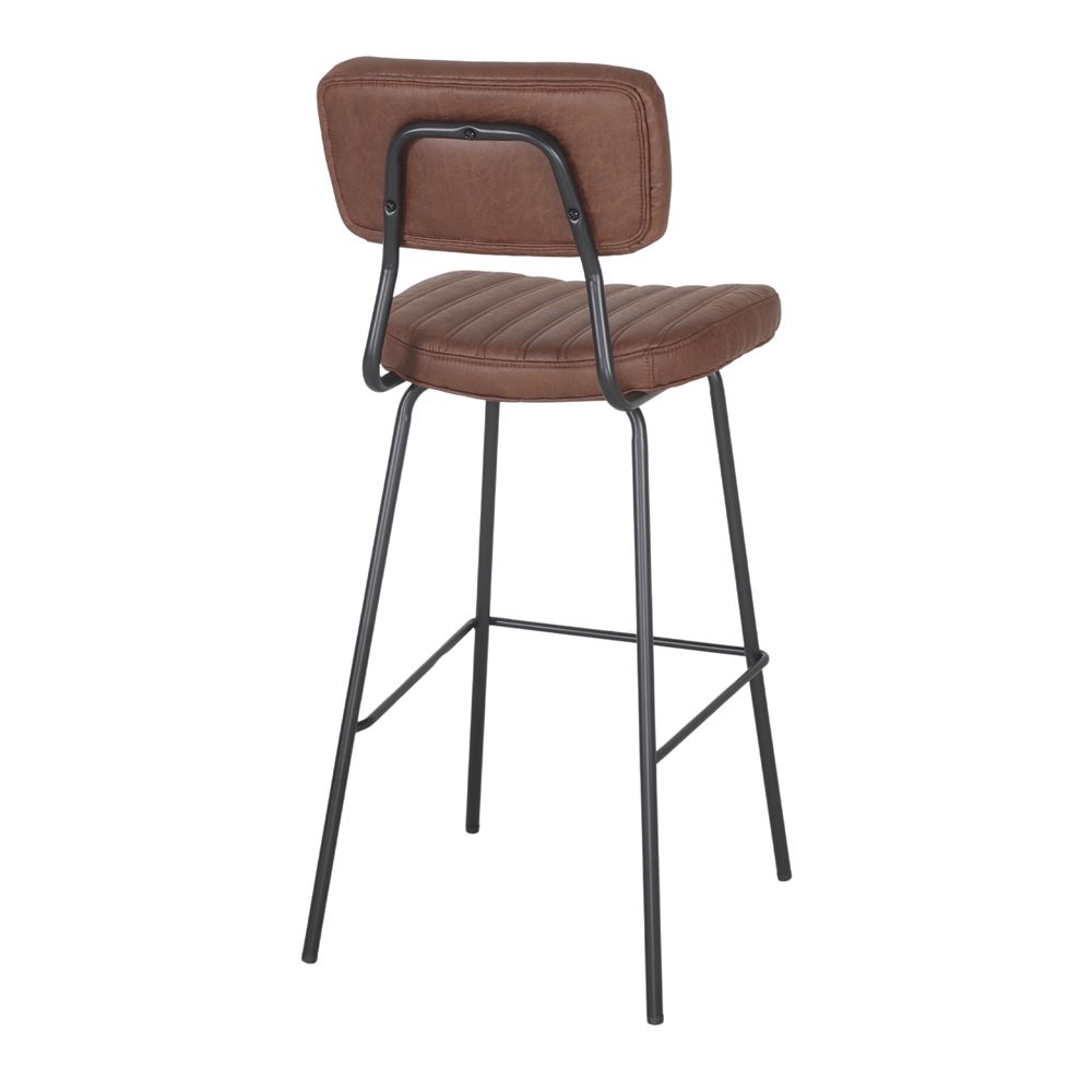 Taburete metal tapizado ADAMS vista espalda