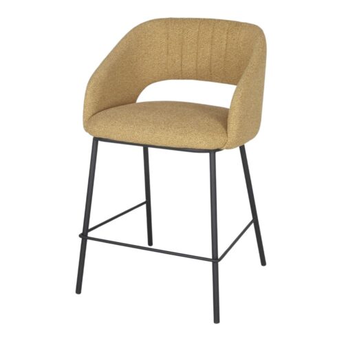 TABURETE DE COCINA TAPIZADO ARVELY - Mostaza 1