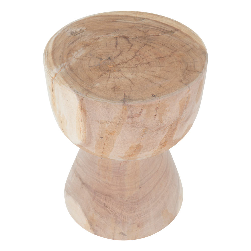 Mesa auxiliar Kanan, estilo Rústico. Fabricada en madera tropical de suar. Producto fabricado de manera artesanal. No válida para exterior. superior