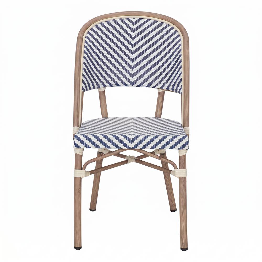SILLA DE EXTERIOR BLUMAR, estructura fabricada en aluminio, médula de rattan sintético, perfecta para exterior.